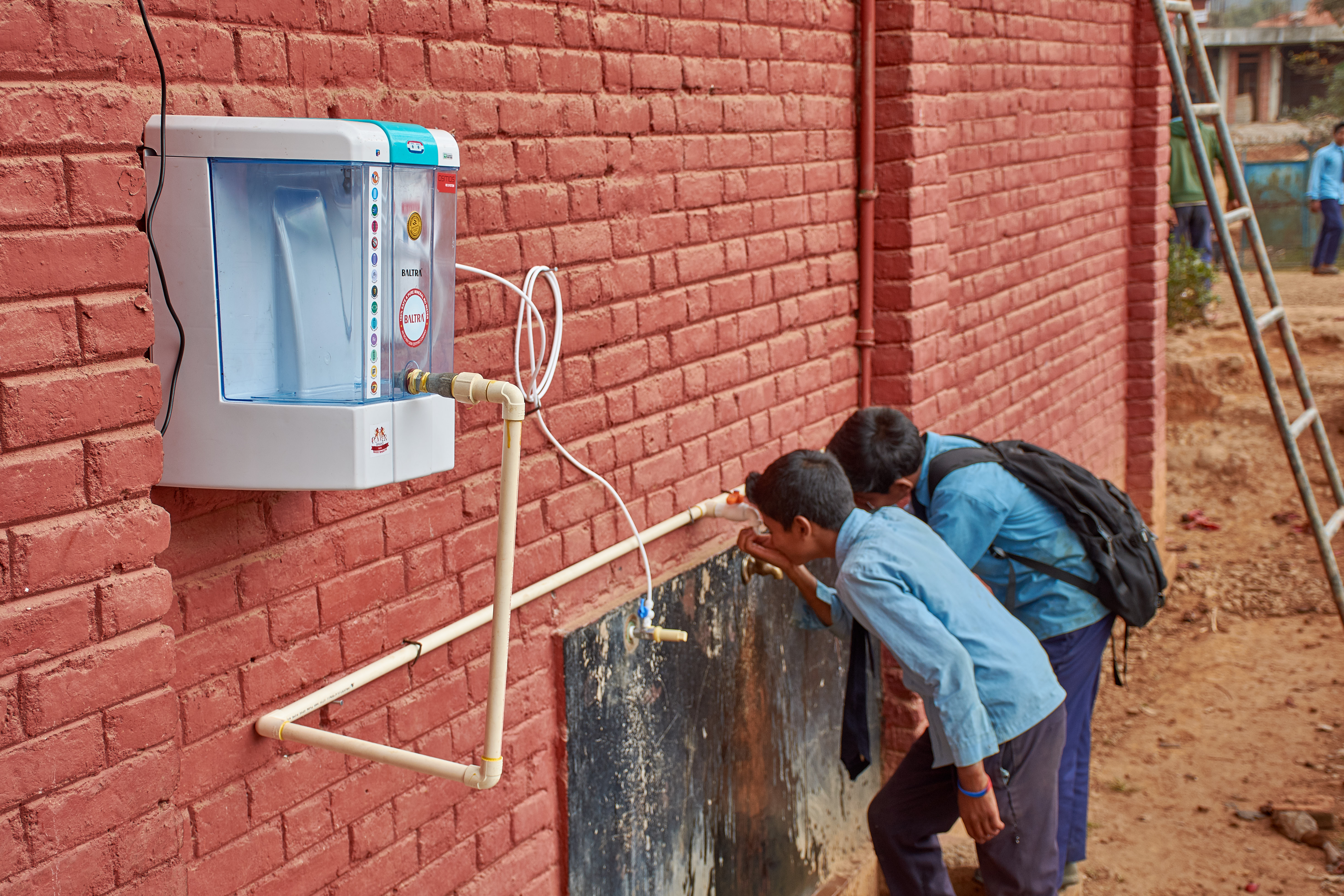 Pure drinking water in the school